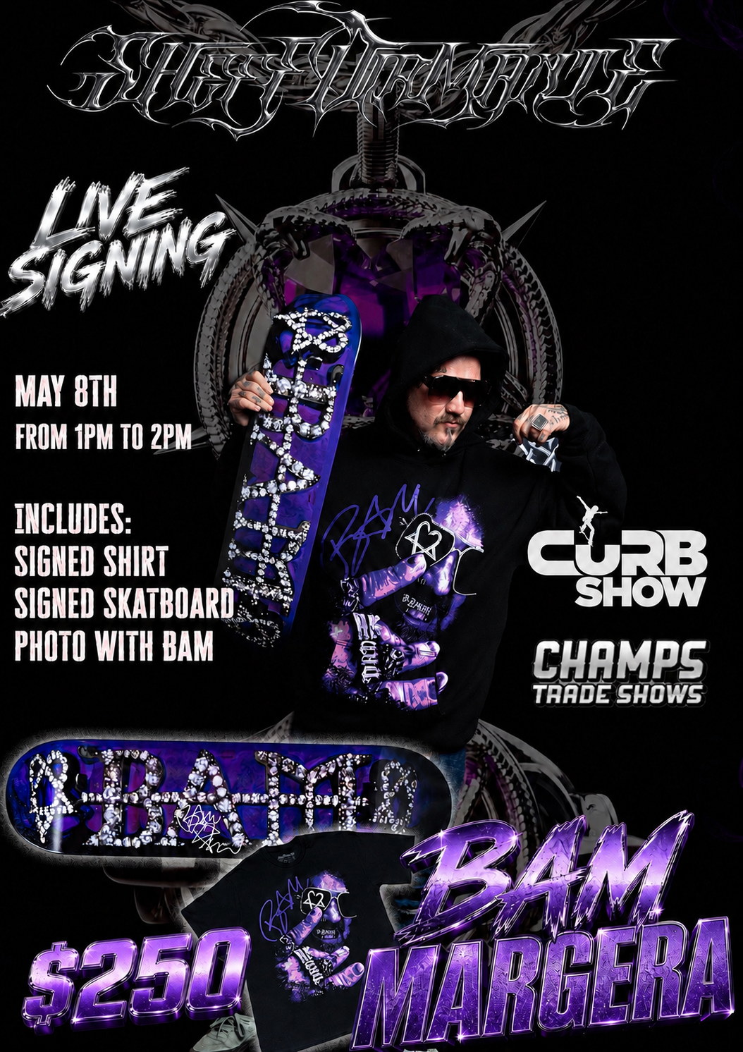 Bam Margera Live Signing Package – CHAMPS Vegas 2026